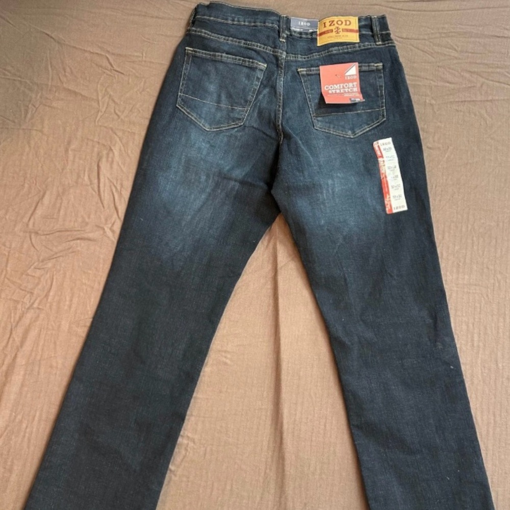 IZOD Mens Relaxed Fit Comfort Stretch Jeans Denim Pants Size 32x32